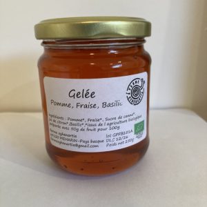 Gelée Pomme Fraise Basilic bio