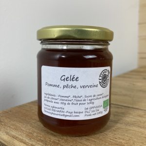 Gelée Pomme Pêche verveine bio